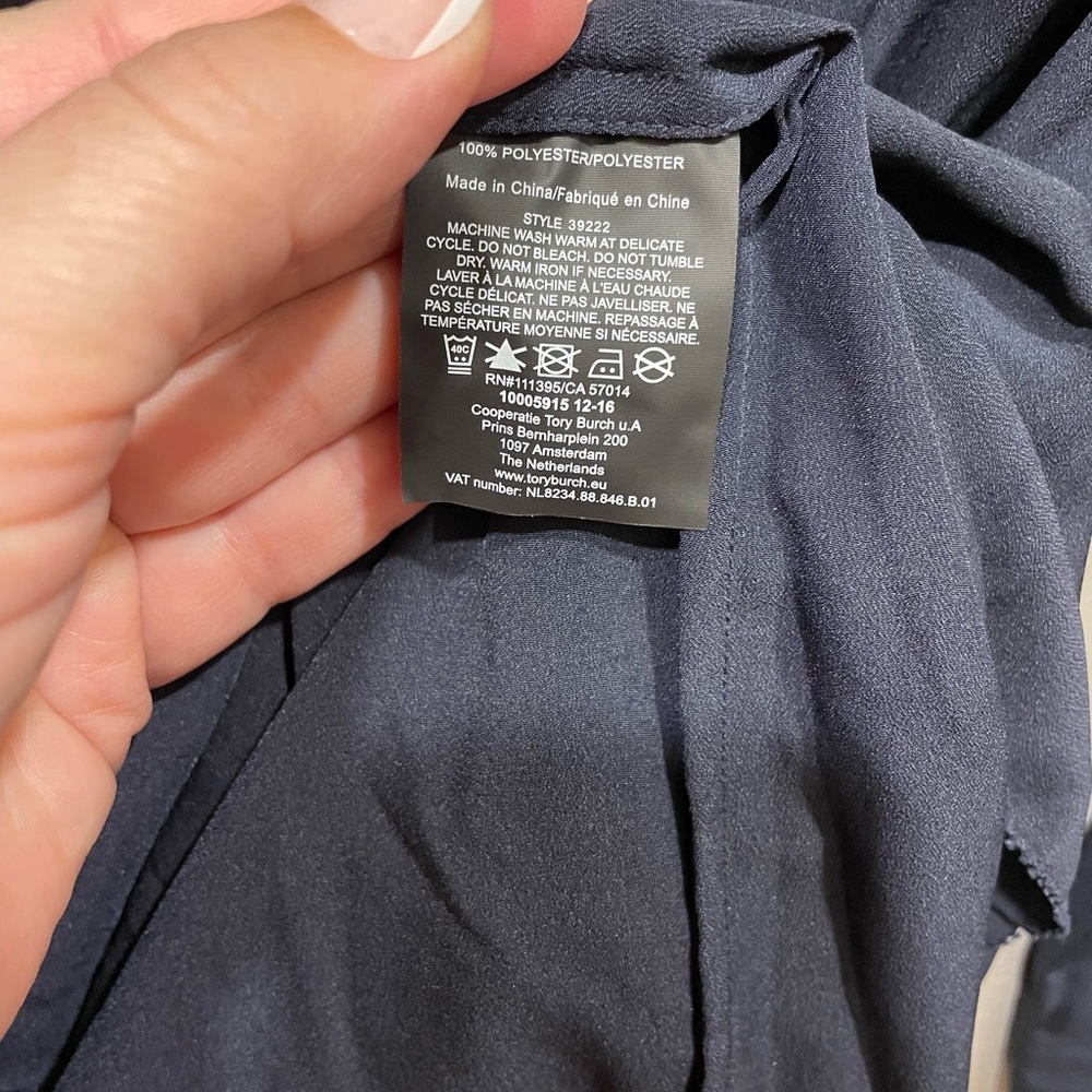 Tory Burch Midnight Blue Ruffle Dress - Picture 5 of 5